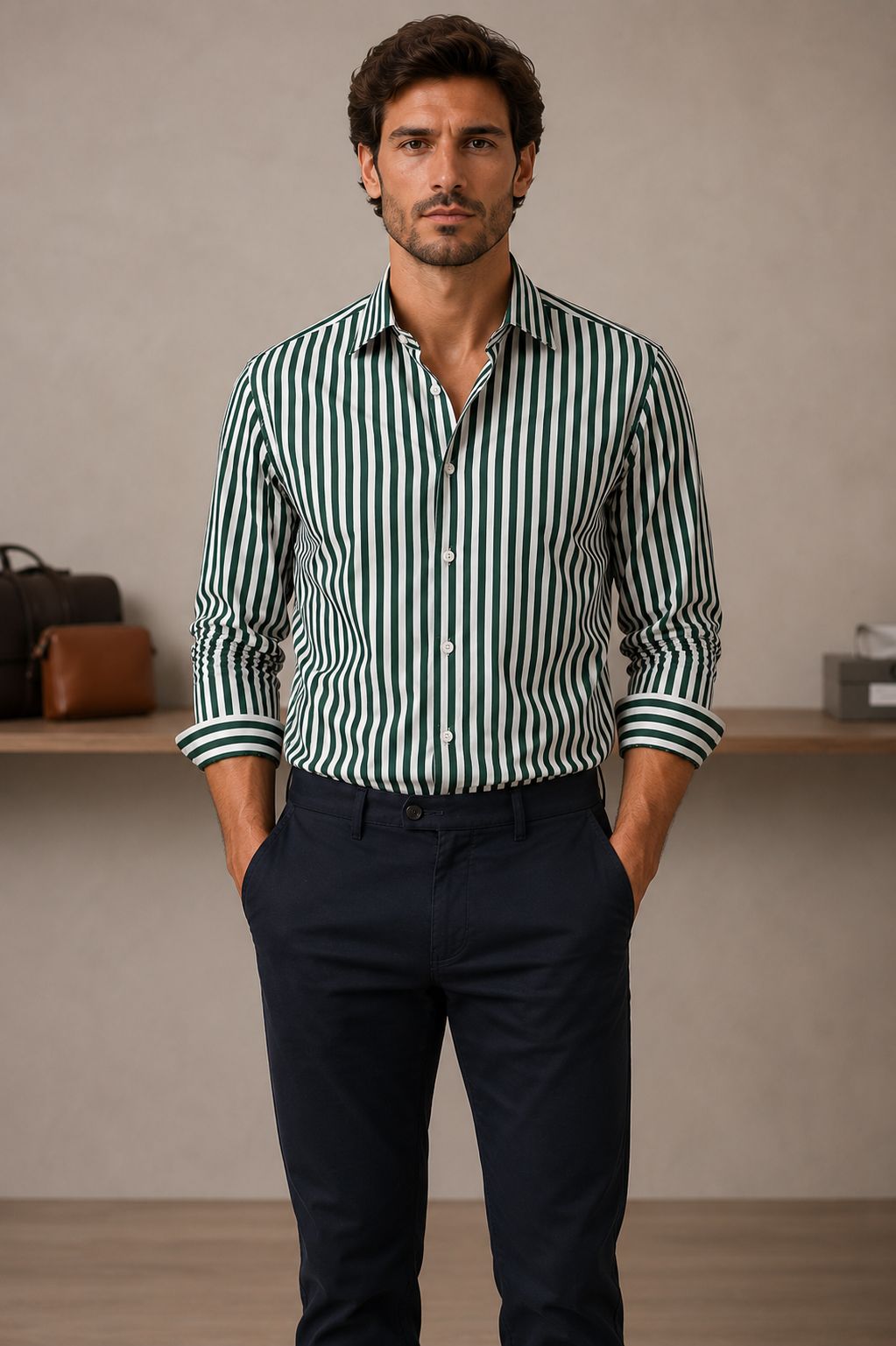 6535REGSPVE - CAMISA BREW VERDE
